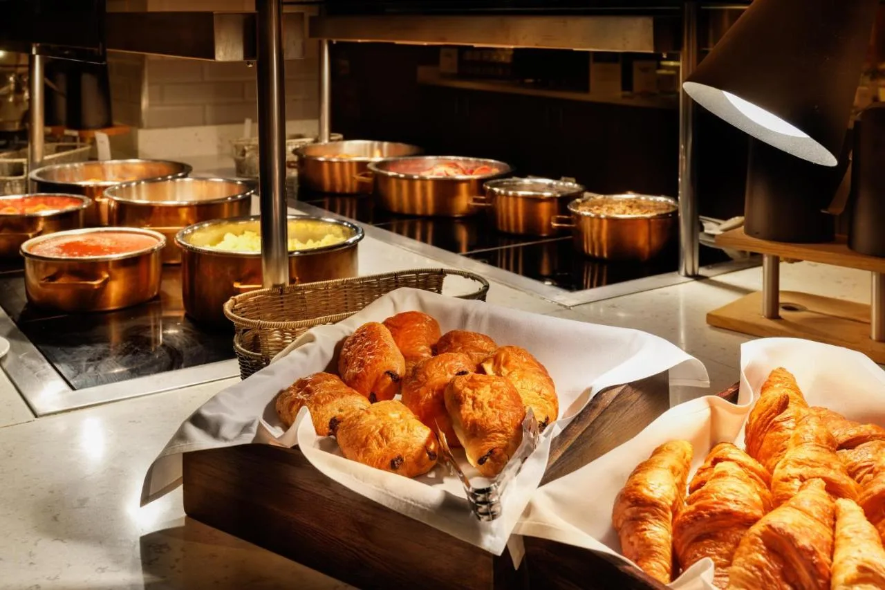 Fresh pastries displayed on a kitchen counter